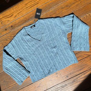 Gobi V-Neck Knit Cashmere Blue Sweater NWOT